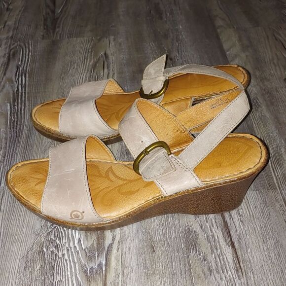Born tan leather sling back sandals Sz 11 - Picture 2 of 7